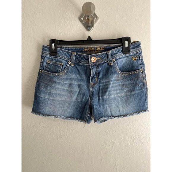 Justice jean shorts distressed look size 16 R kids - Picture 4 of 9